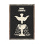 Ace of cups woven blanket, cream on black