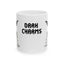 Ace of cups mug, black on white