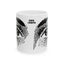 Eyes of longing mug, black on white