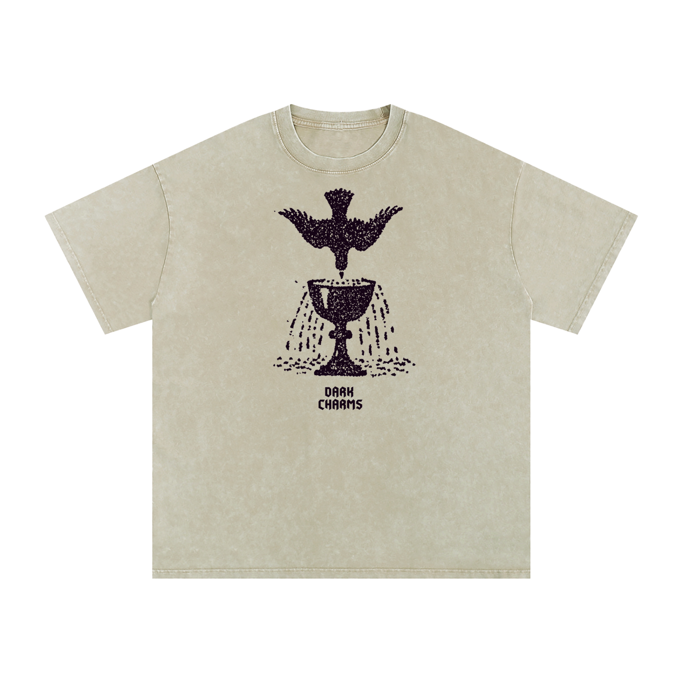 Ace of cups oversized tee, dark purple print Main image