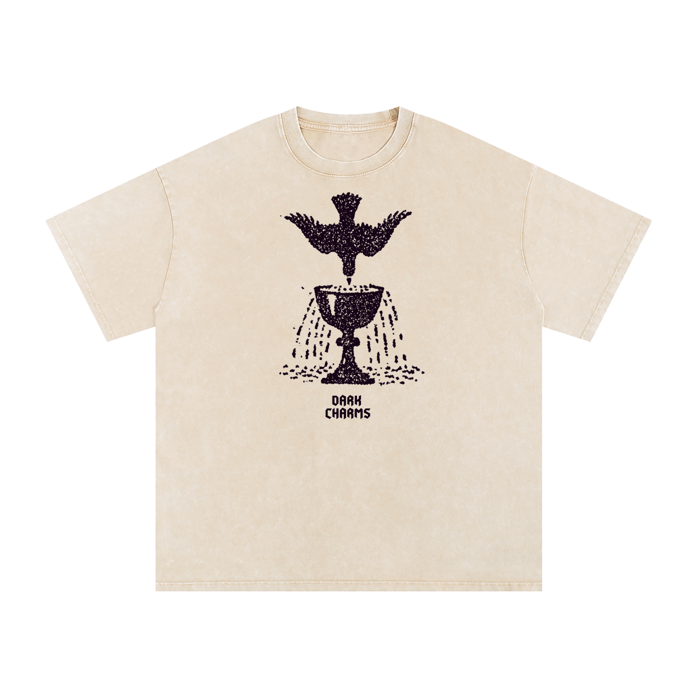 Ace of cups oversized tee, dark purple print