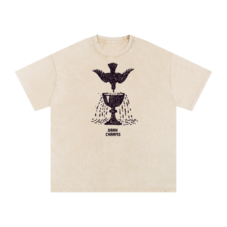 Ace of cups oversized tee, dark purple print