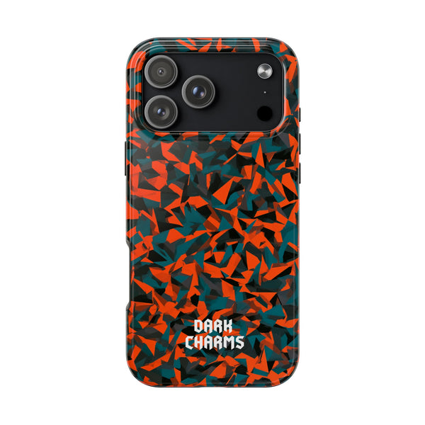 Orange fracture phone case