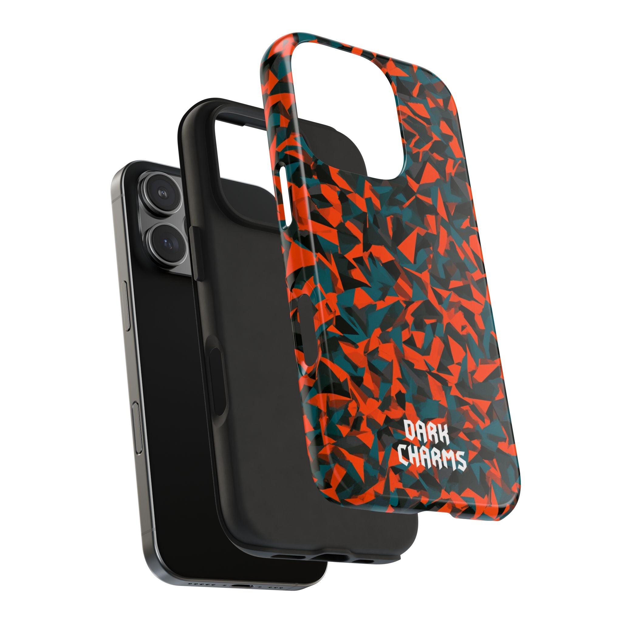 Orange fracture phone case