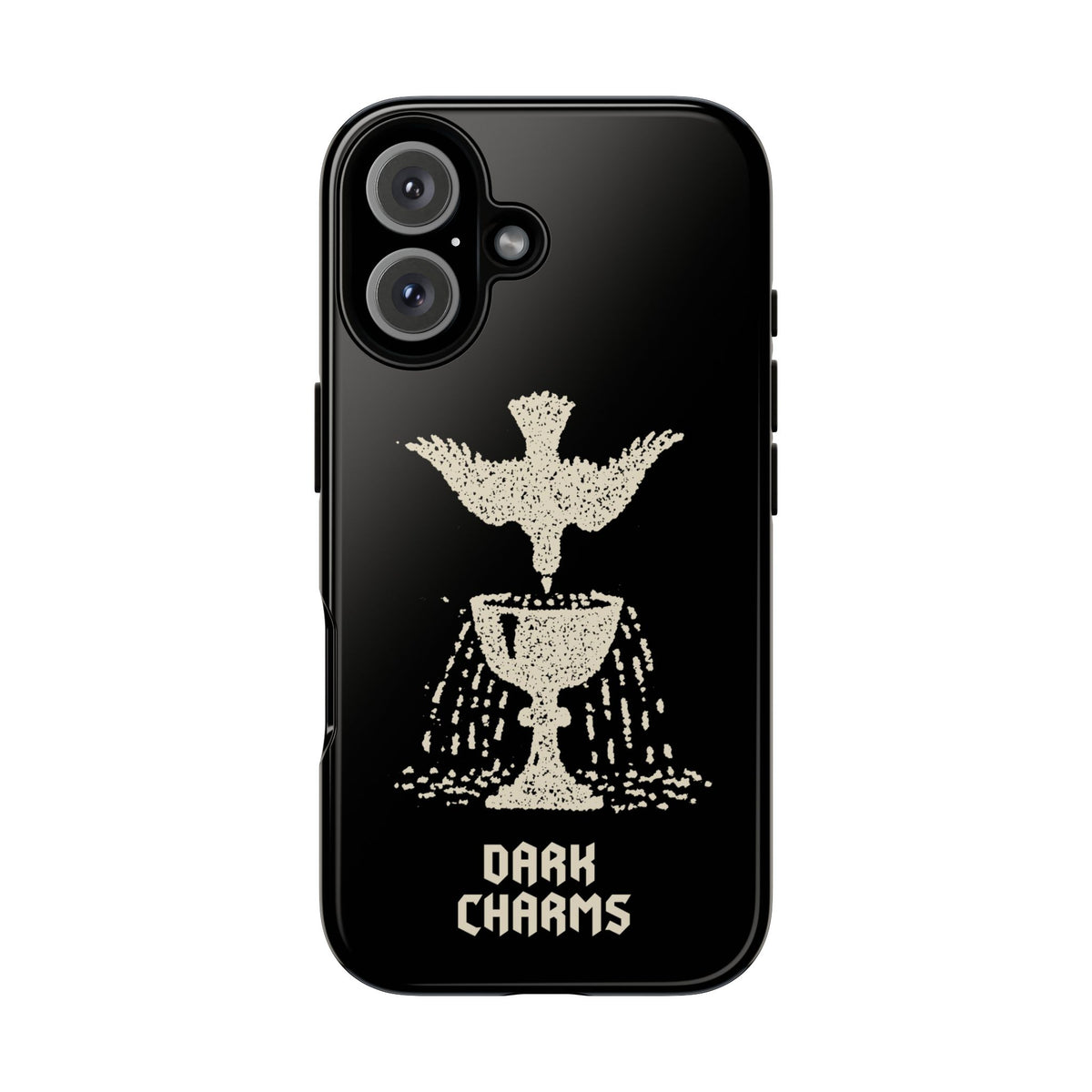 Ace of cups phone case, cream on black Main image