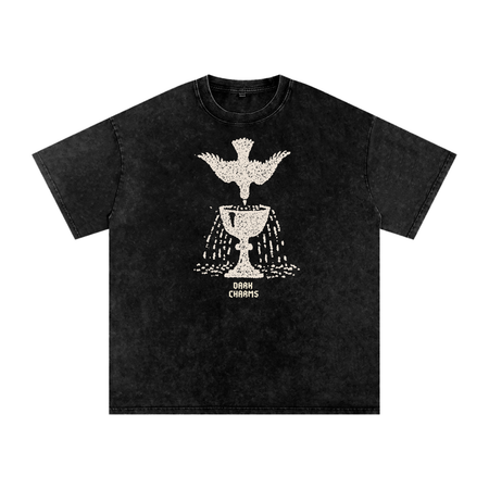 Ace of cups oversized tee, cream print