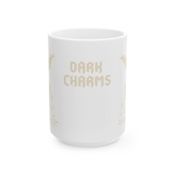 Ace of cups mug, cream on white