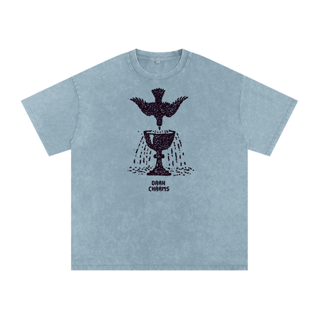 Ace of cups oversized tee, dark purple print