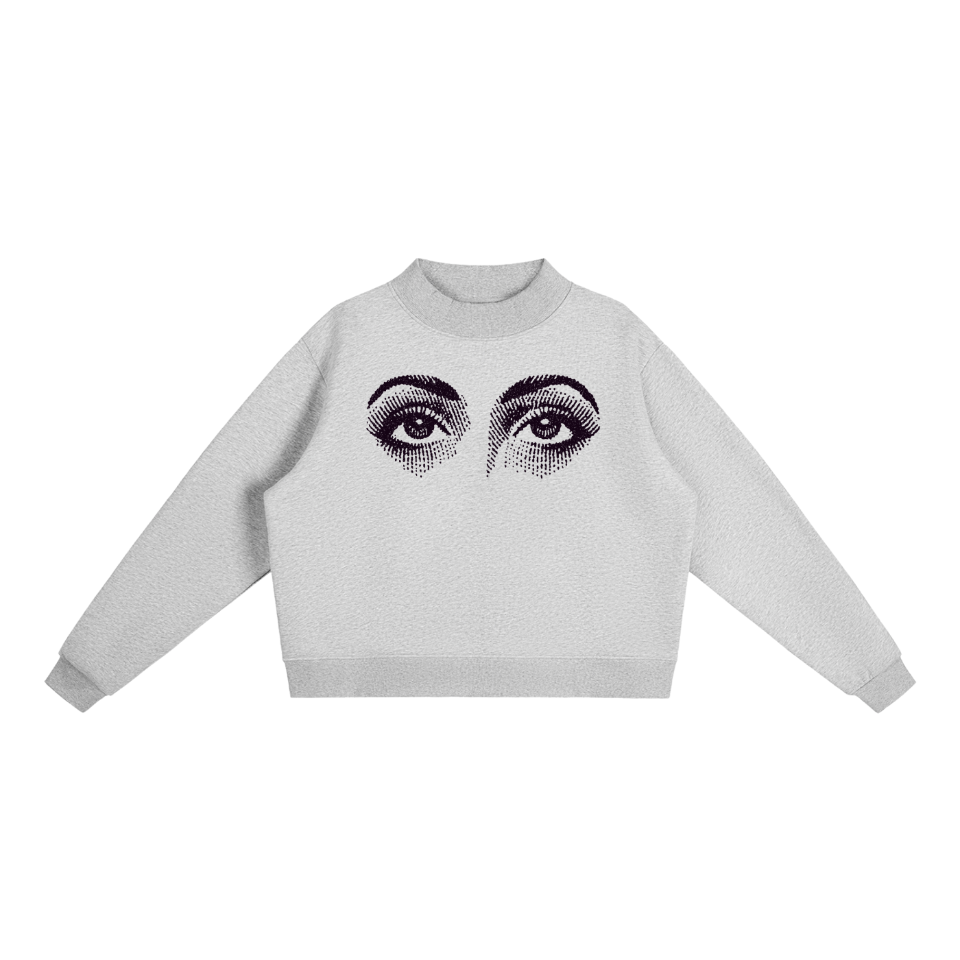 Her eyes mock neck sweatshirt