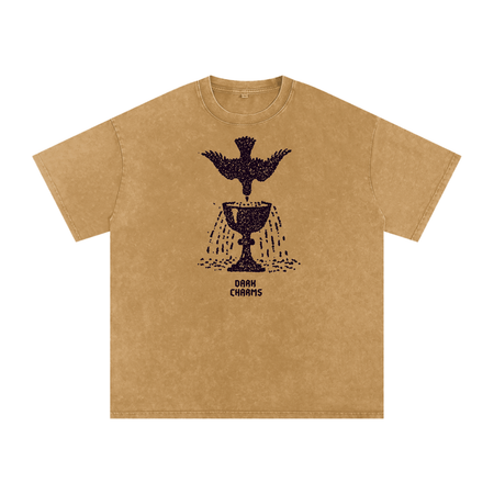 Ace of cups oversized tee, dark purple print
