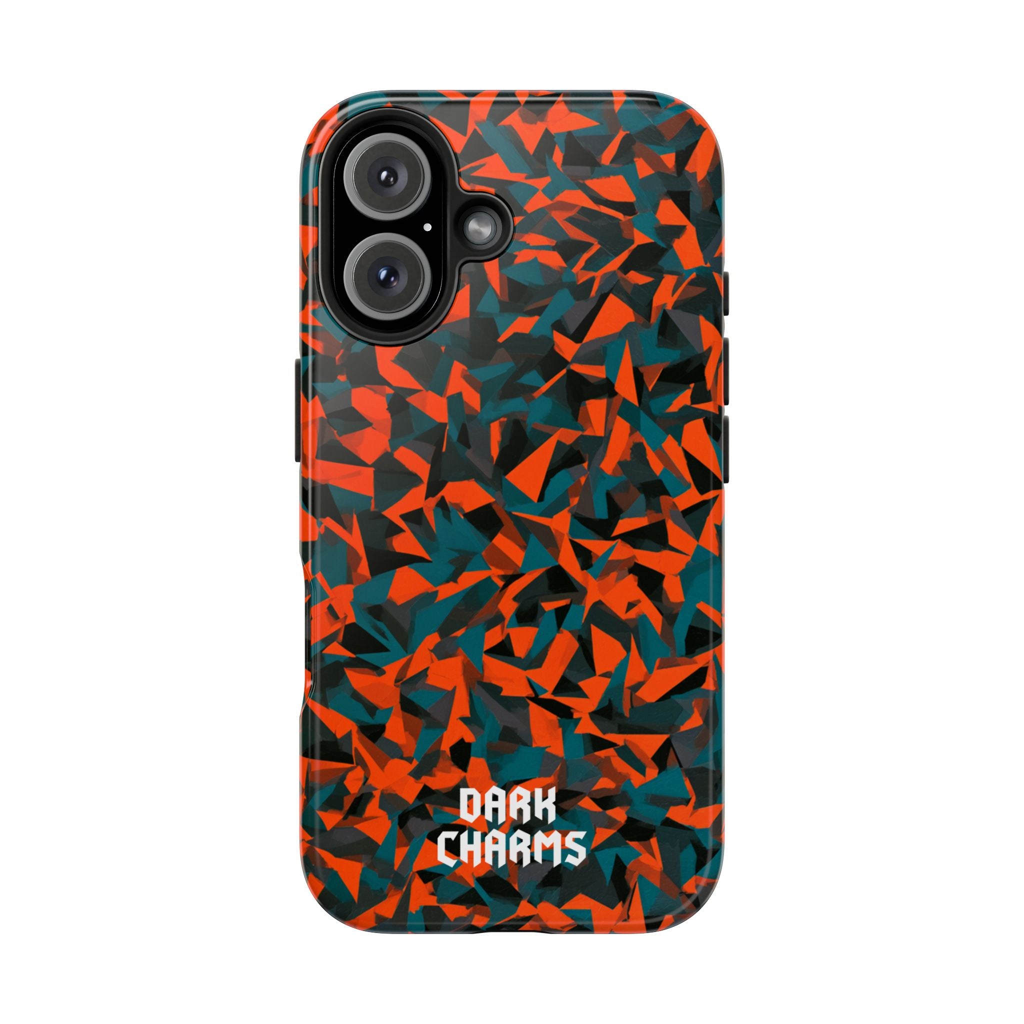 Orange fracture phone case