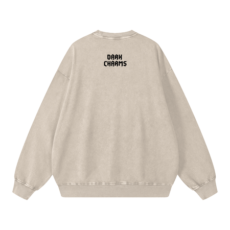 Ace of cups sweatshirt, black, snow washed