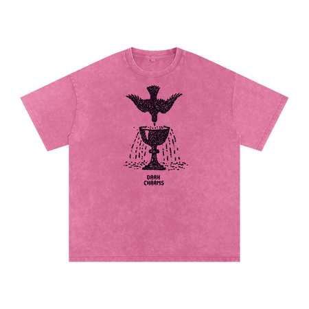 Ace of cups oversized tee, dark purple print