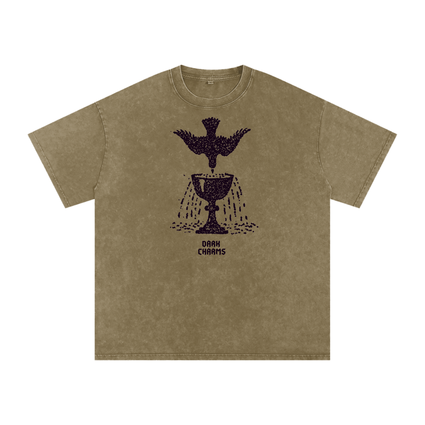 Ace of cups oversized tee, dark purple print