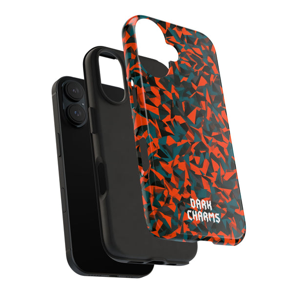 Orange fracture phone case