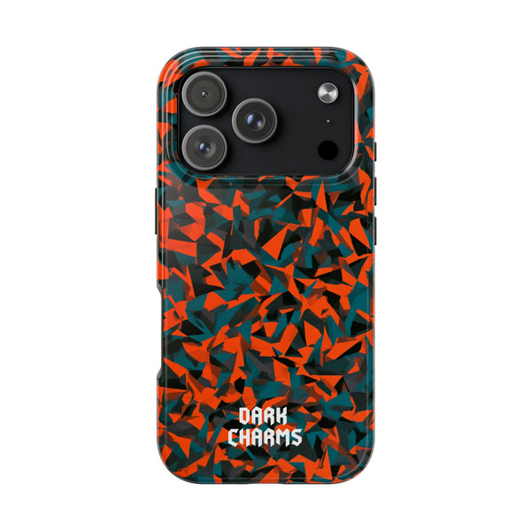 Orange fracture phone case