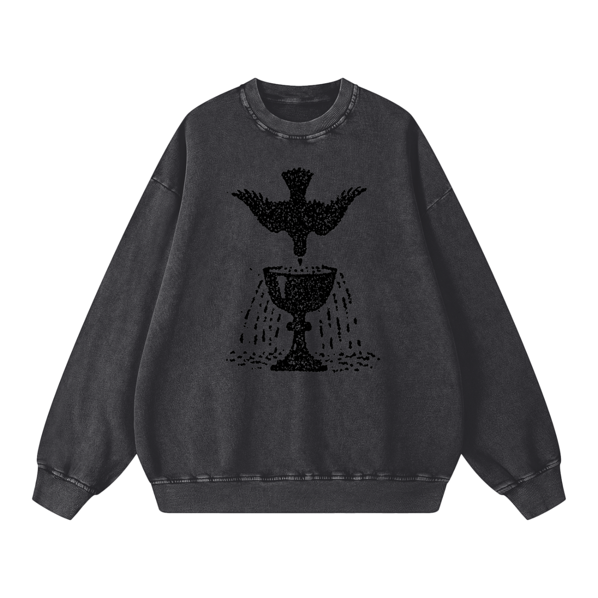 Ace of cups sweatshirt, black, snow washed Main image
