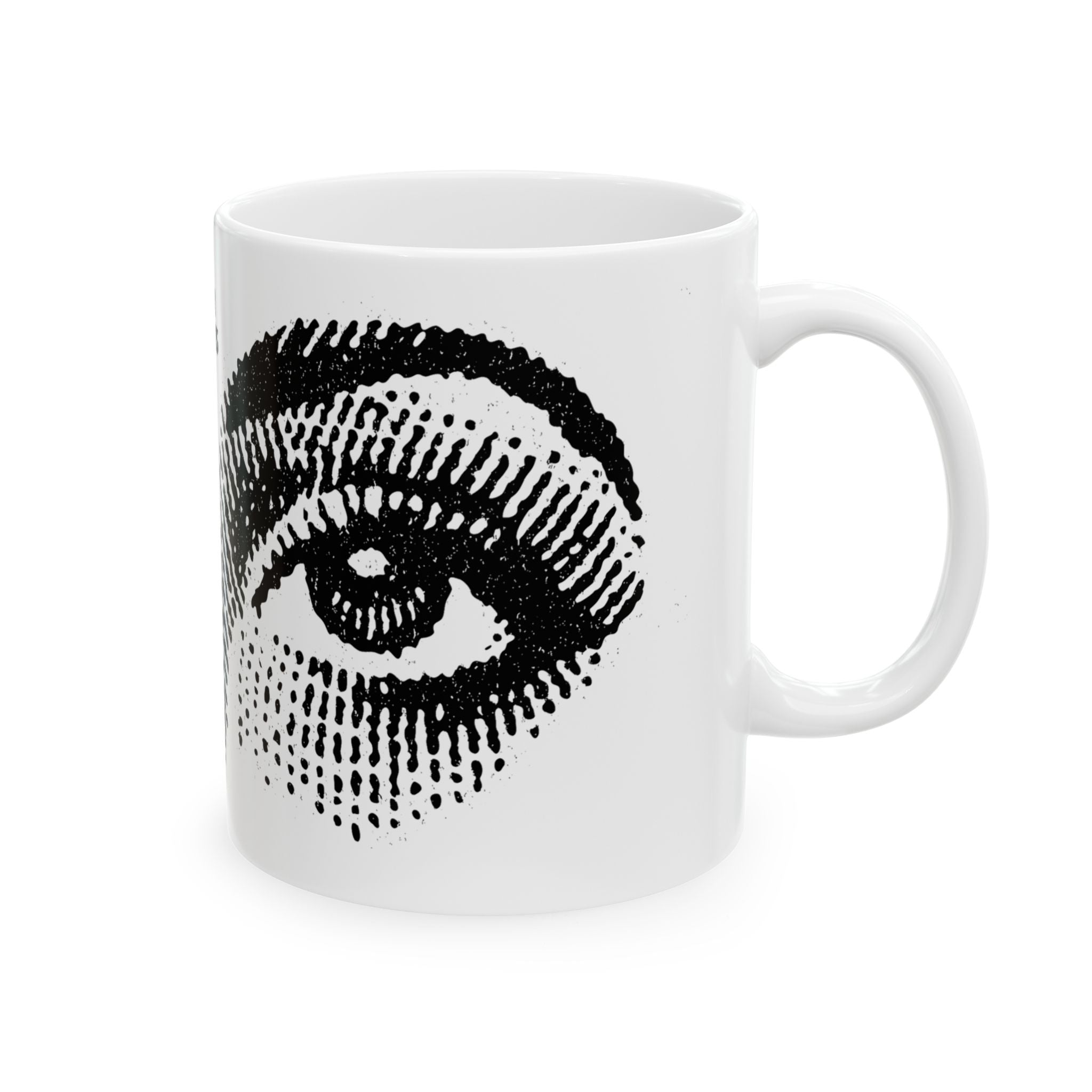 Eyes of longing mug, black on white Secondary image