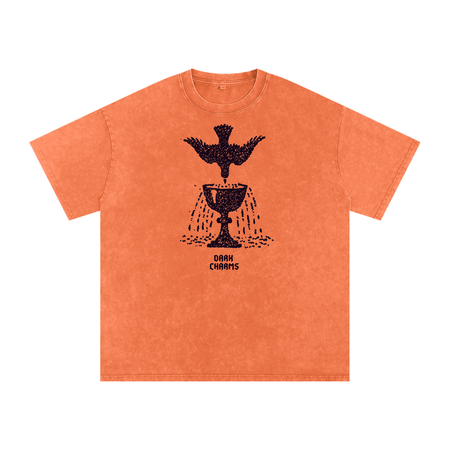 Ace of cups oversized tee, dark purple print