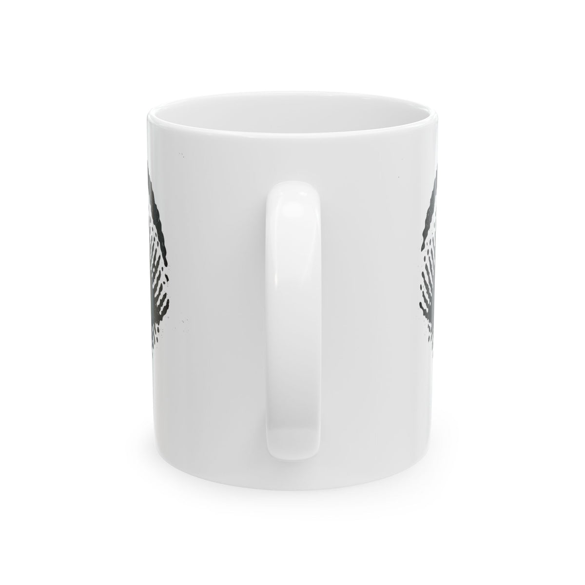 Eyes of longing mug, black on white