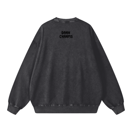 Ace of cups sweatshirt, black, snow washed
