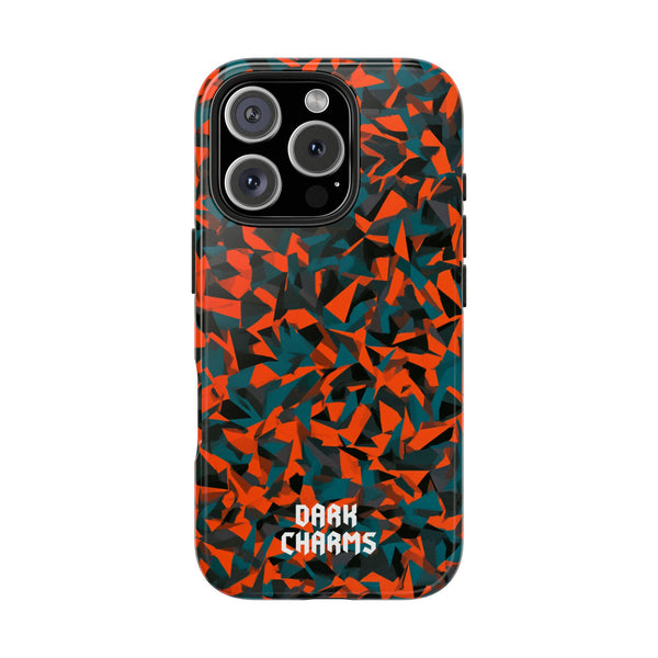 Orange fracture phone case