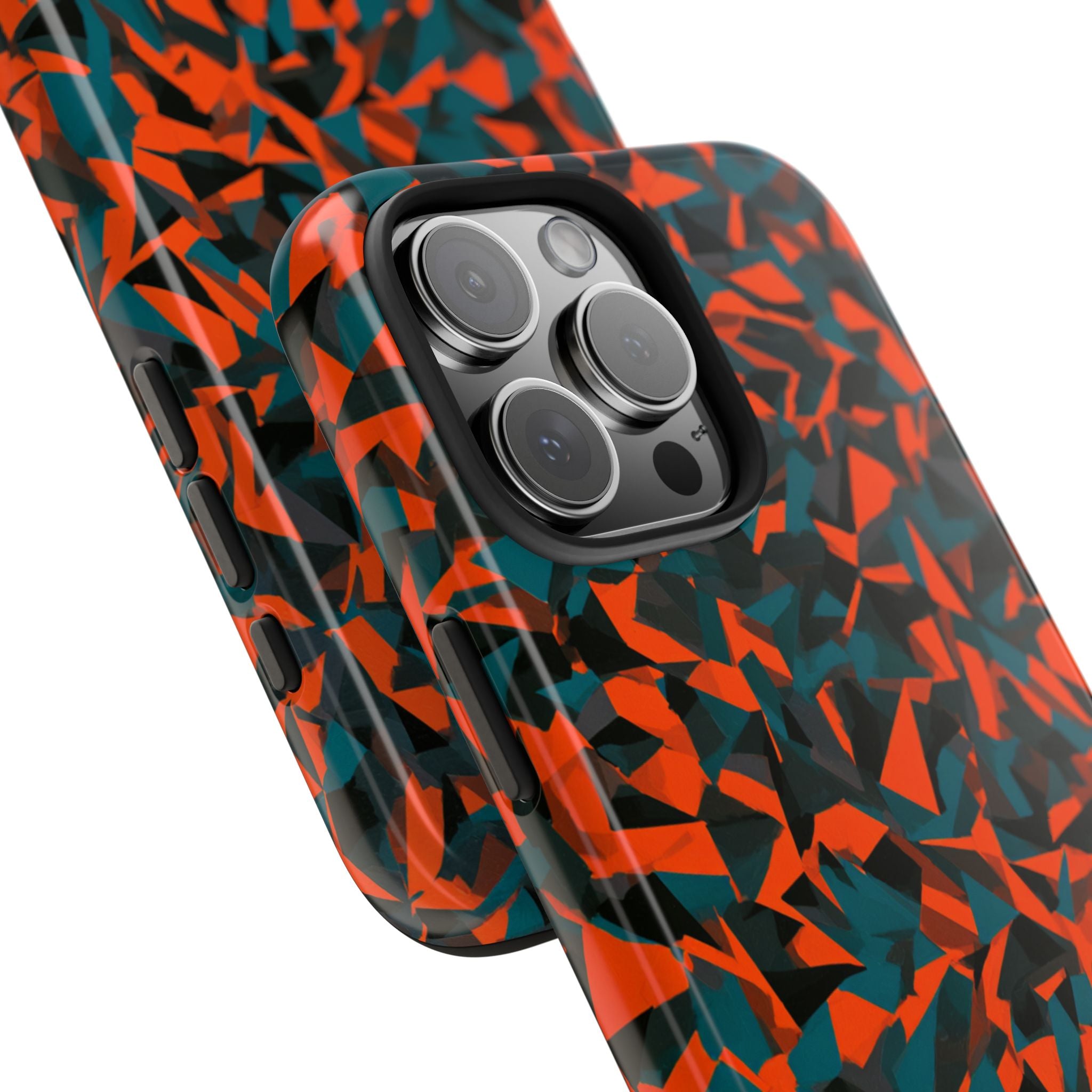 Orange fracture phone case
