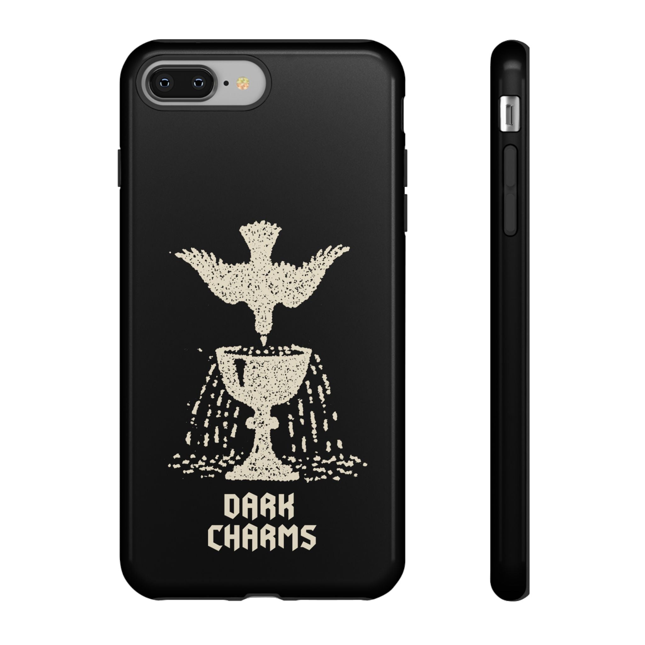 Ace of cups phone case, cream on black Secondary image