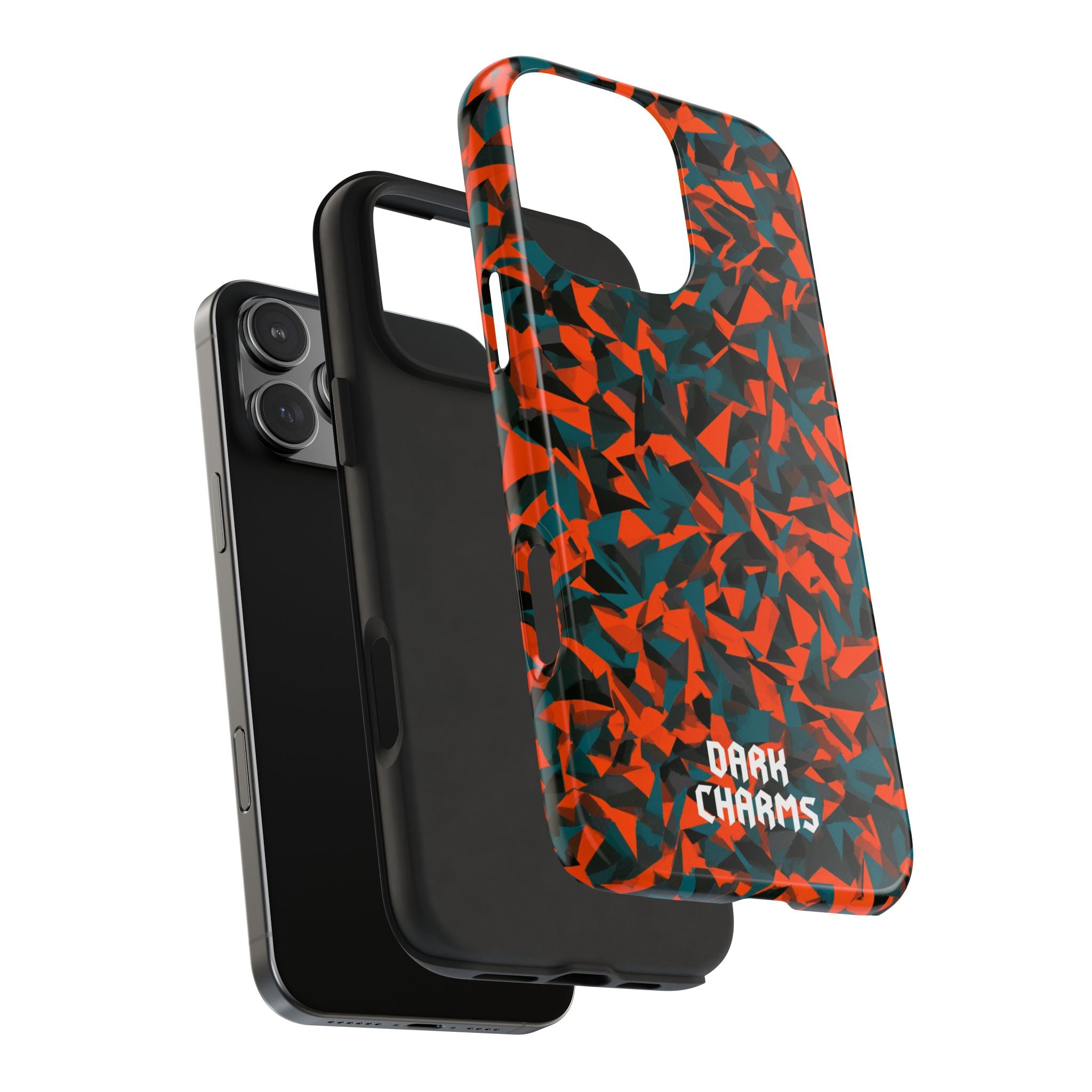 Orange fracture phone case