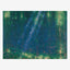 Original underwater painting, green fronds like columns with small red fish in pale blue light