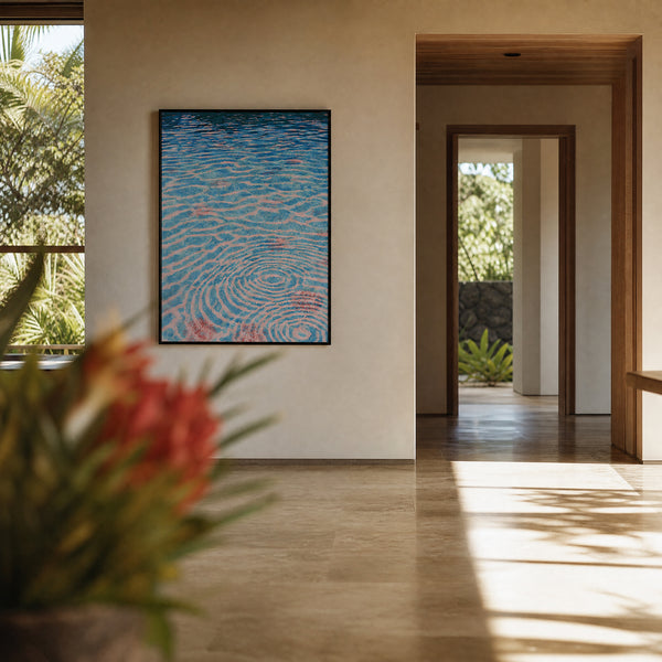 Small original painting I'm quite shallow actually hanging in a styled interior