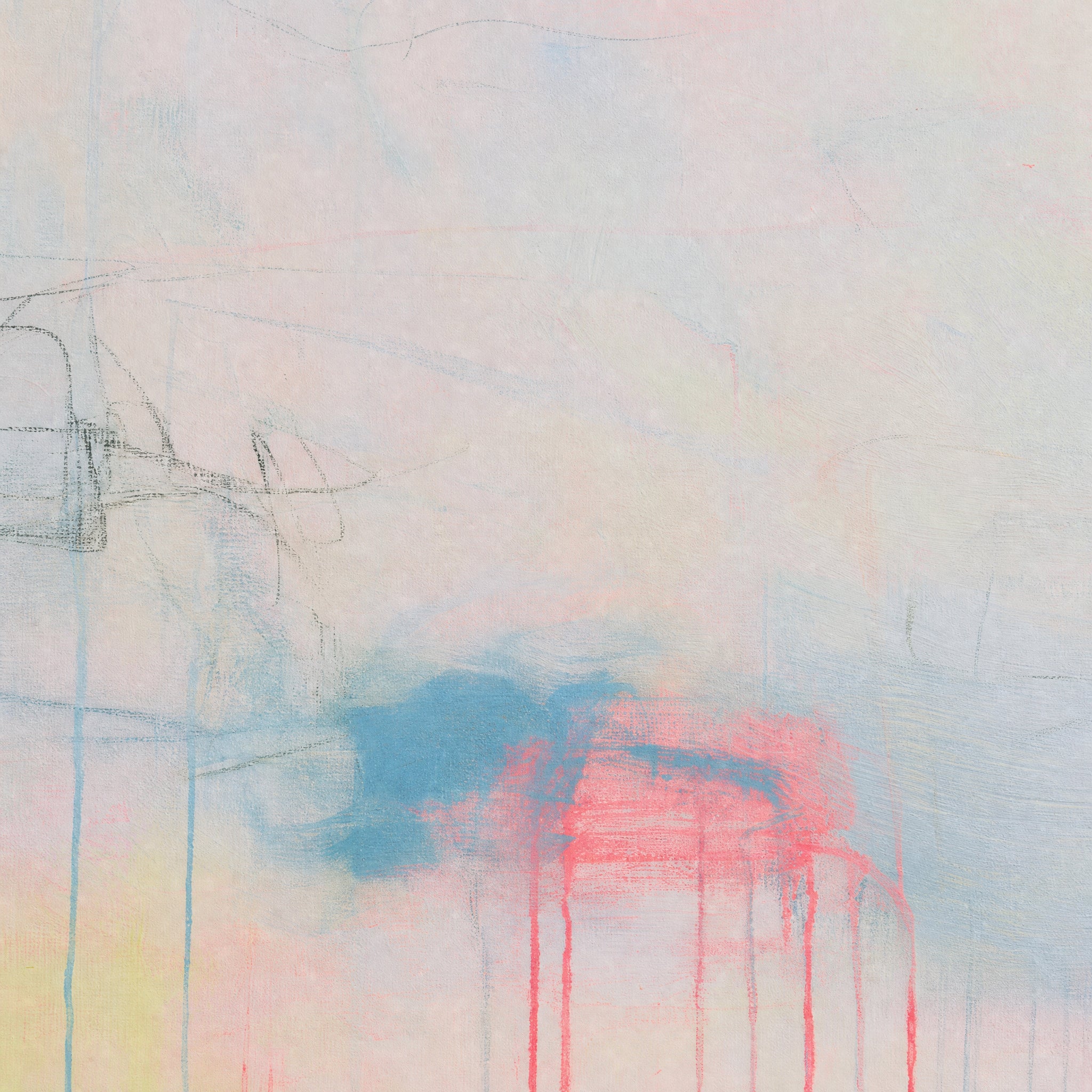 Close detail of the brushwork and paint texture on Next season