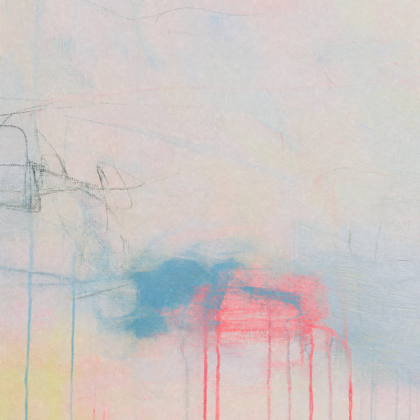 Close detail of the brushwork and paint texture on Next season