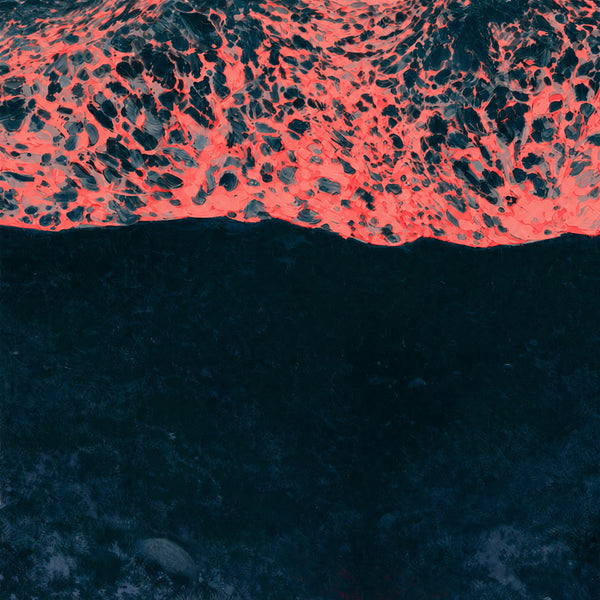 Close detail of the brushwork and paint texture on Out with the tide