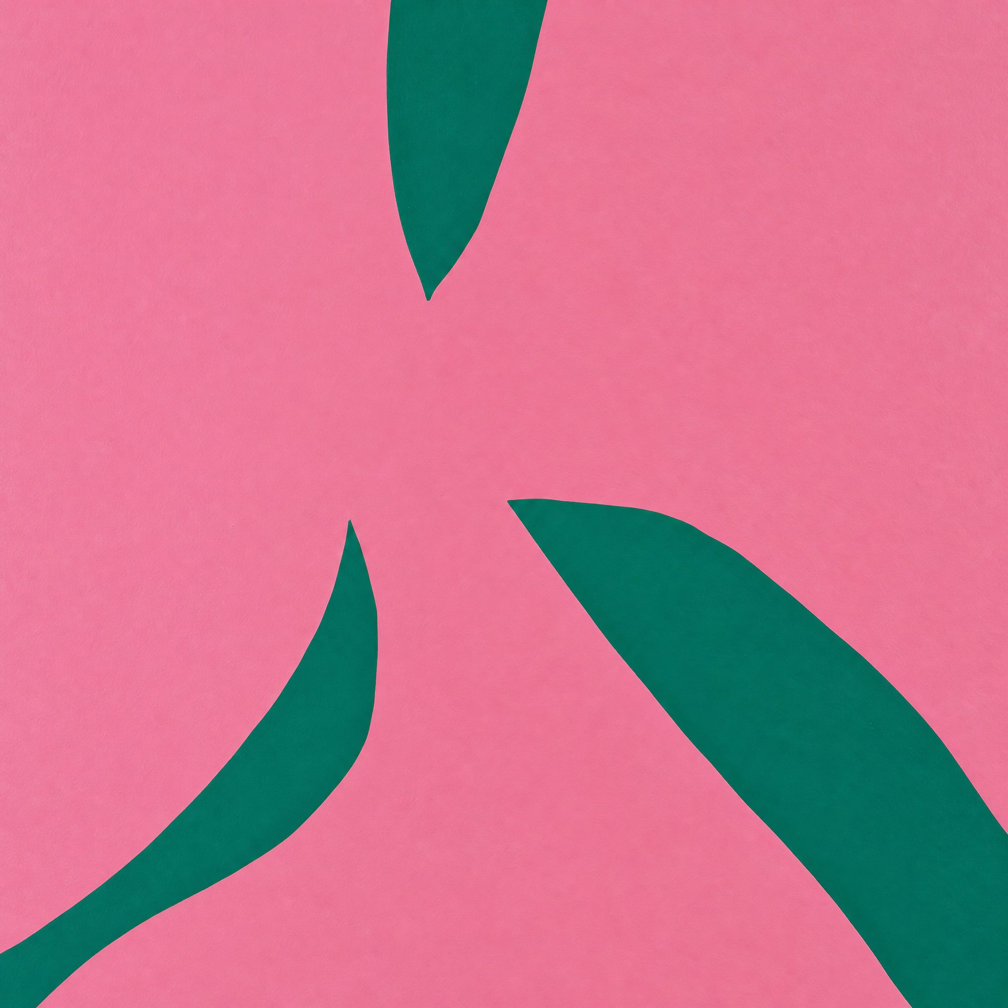 Close detail of the brushwork and paint texture on Trippin flora