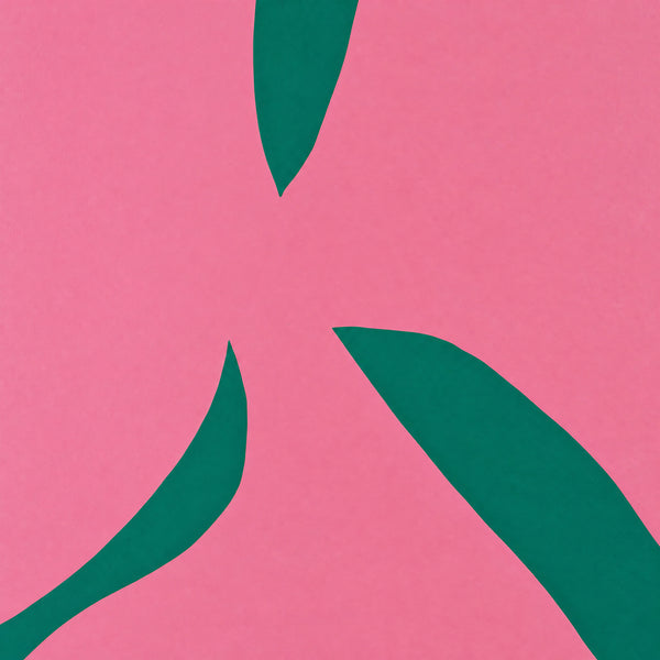 Close detail of the brushwork and paint texture on Trippin flora