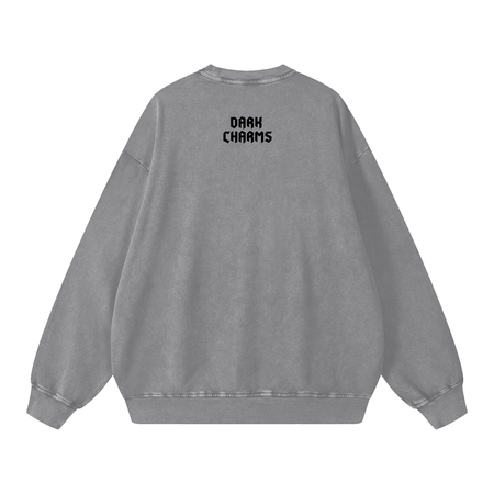 Ace of cups sweatshirt, black, snow washed