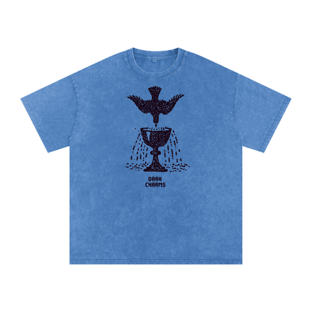 Ace of cups oversized tee, dark purple print