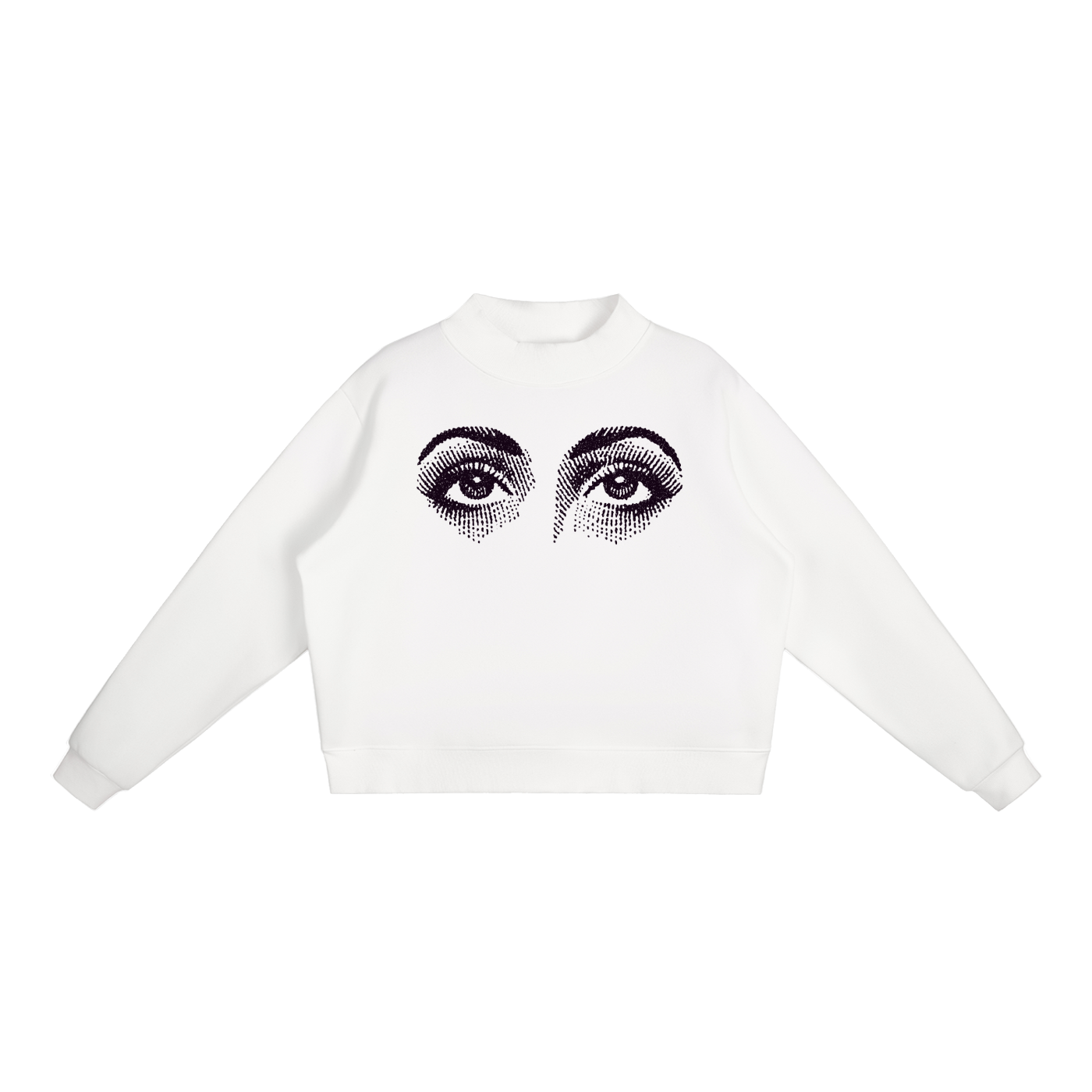 Her eyes mock neck sweatshirt
