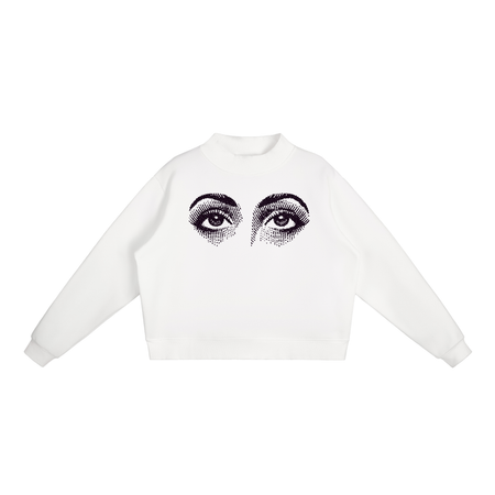 Her eyes mock neck sweatshirt
