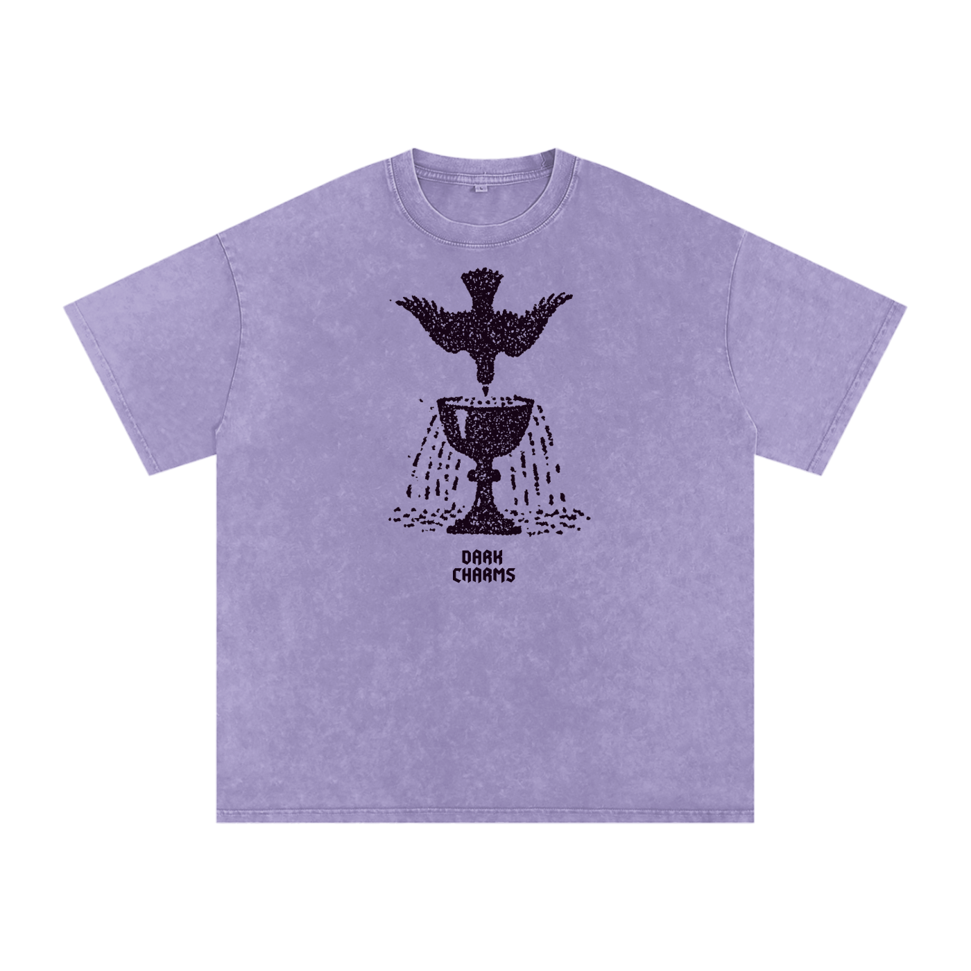 Ace of cups oversized tee, dark purple print