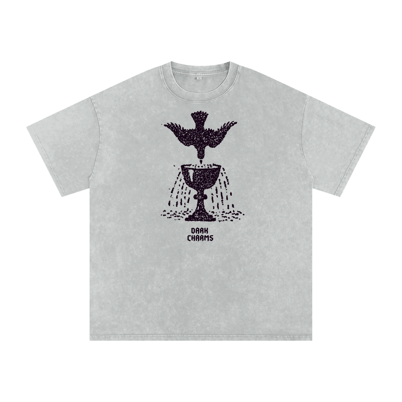 Ace of cups oversized tee, dark purple print