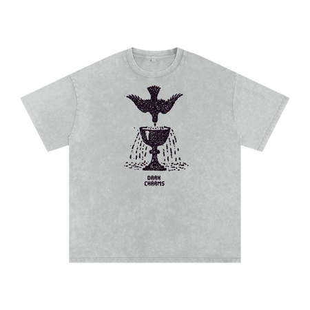 Ace of cups oversized tee, dark purple print