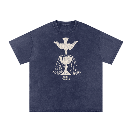 Ace of cups oversized tee, cream print