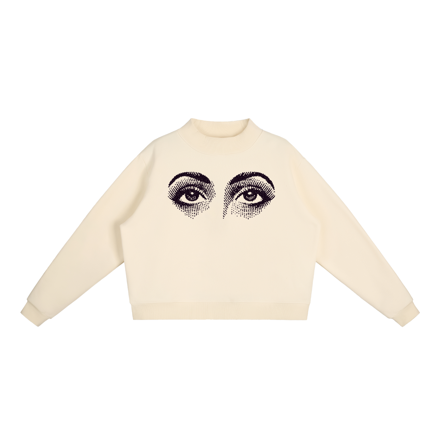 Her eyes mock neck sweatshirt
