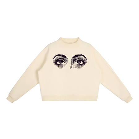 Her eyes mock neck sweatshirt