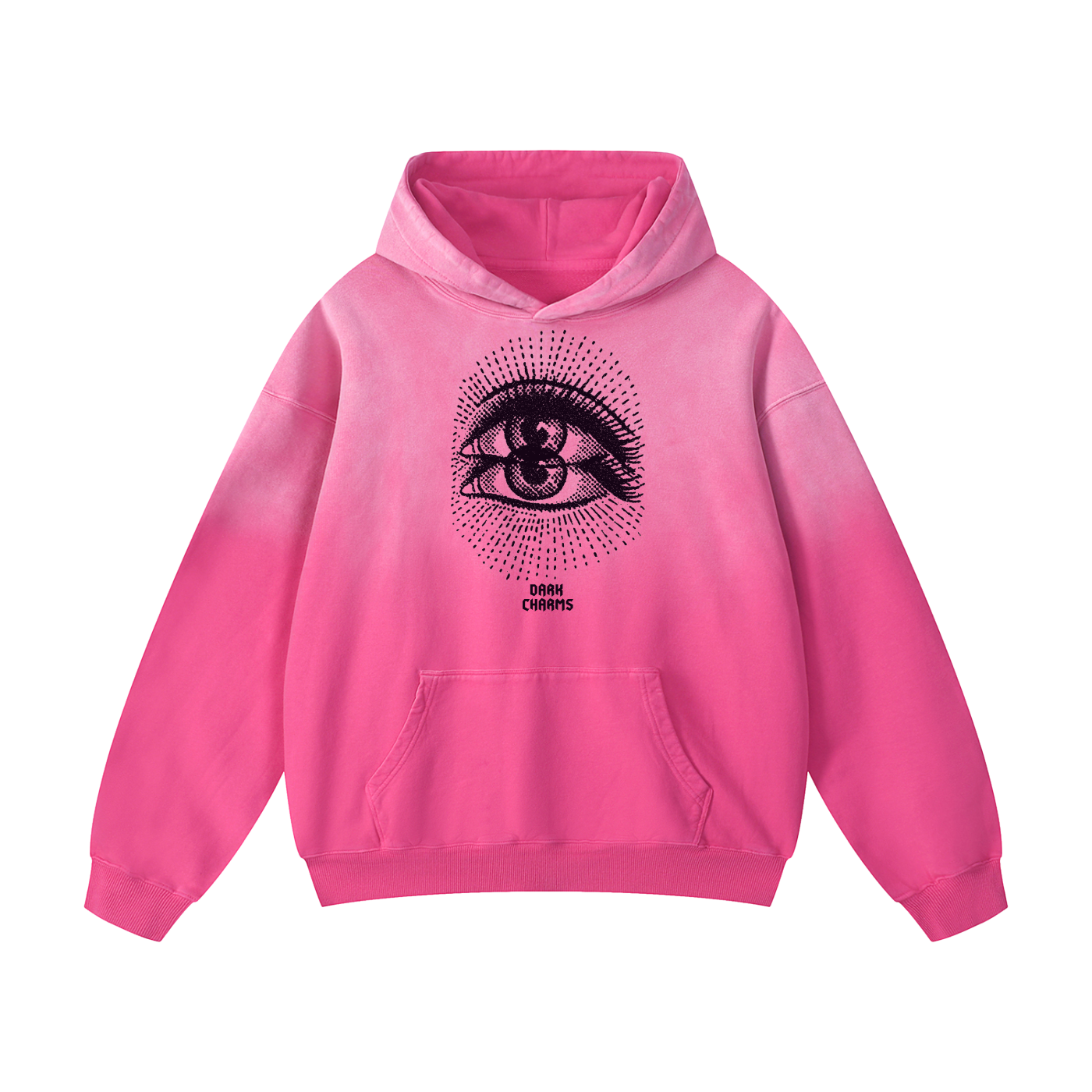 Mirror eye sun faded oversized hoodie
