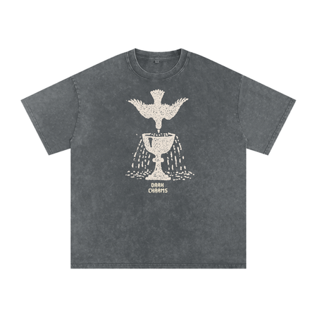Ace of cups oversized tee, cream print