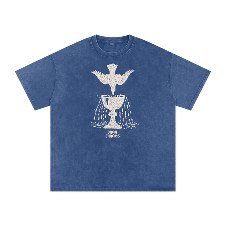 Ace of cups oversized tee, cream print
